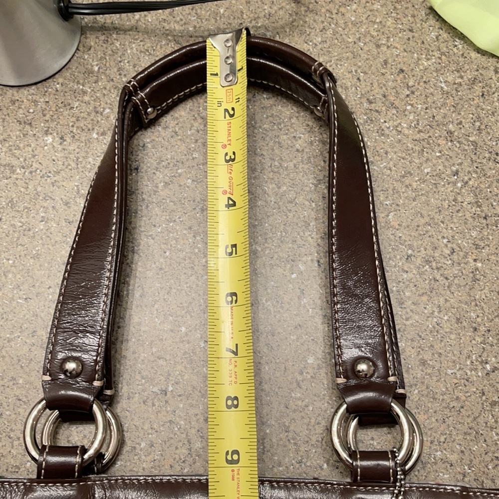 Coach Wool Plaid Shoulder Bag - Picture 5 of 9